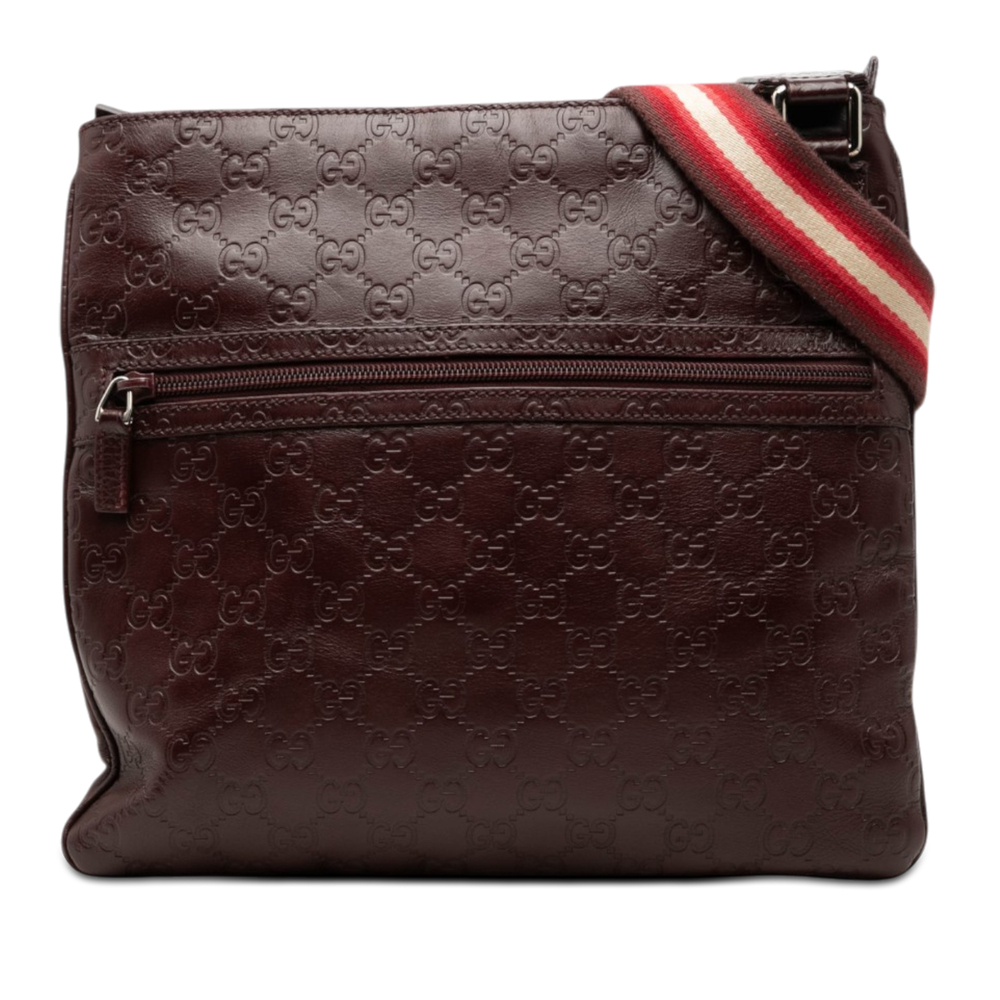 Pre-Loved Gucci Guccissima Web Crossbody